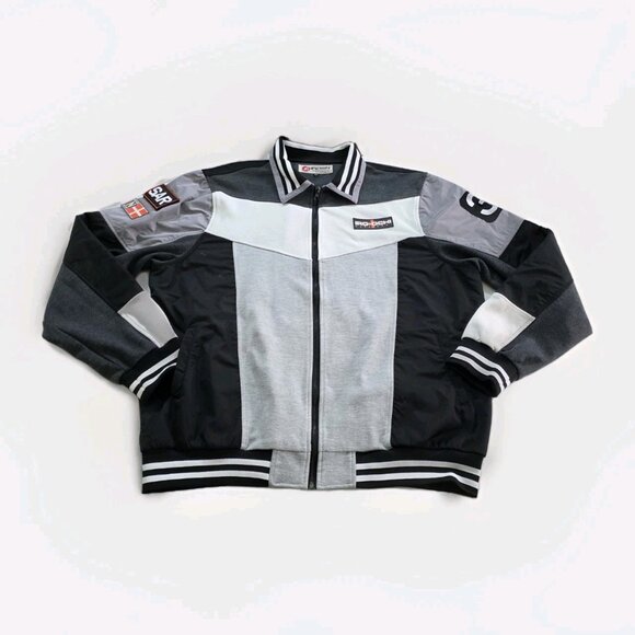 Iro Ochi Jacket Mens 3X Gray Black LS Zip Patch Embroidery Japan Nagasaki Rescue - Picture 9 of 16